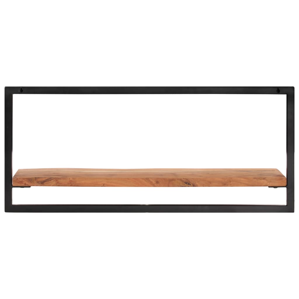 Wandregale 2 Stk. 80X25X35 Cm Massivholz Akazie Und Stahl 80 x 25 x 35 cm - Fuer Daheim