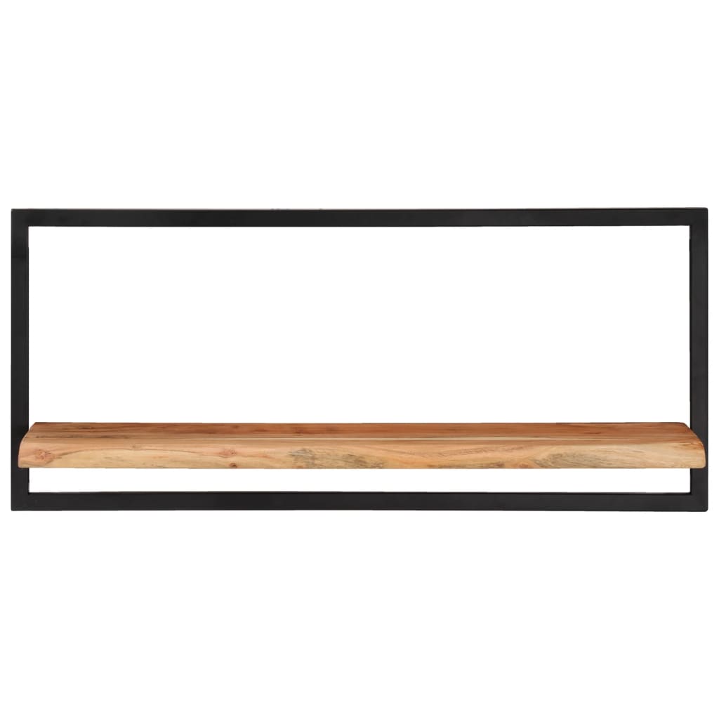 Wandregale 2 Stk. 80X25X35 Cm Massivholz Akazie Und Stahl 80 x 25 x 35 cm - Fuer Daheim