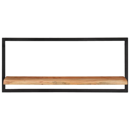 Wandregale 2 Stk. 80X25X35 Cm Massivholz Akazie Und Stahl 80 x 25 x 35 cm - Fuer Daheim