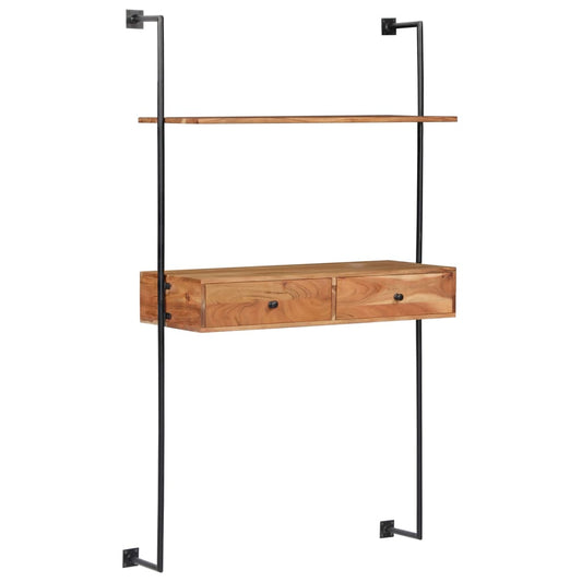 Wandschreibtisch 90 X 40 X 170 Cm Massivholz Akazie - Fuer Daheim