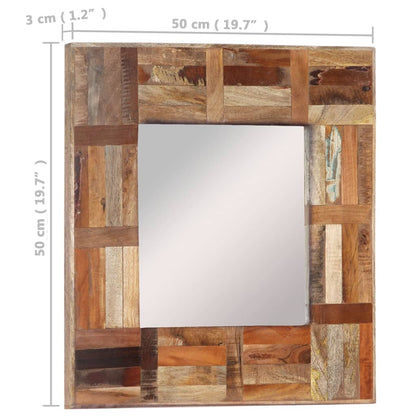 Wandspiegel Altholz Massiv 50X50 Cm 50 x 50 cm - Fuer Daheim