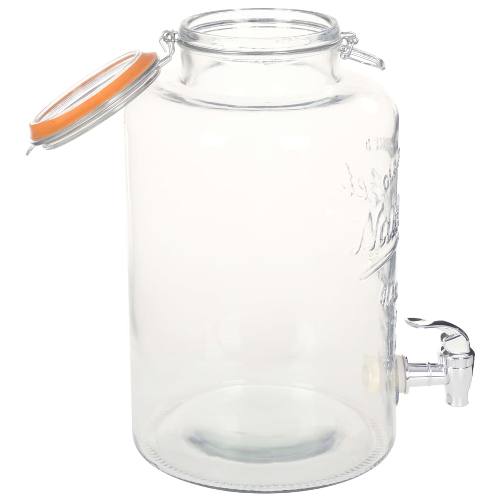 Wasserspender Xxl Mit Zapfhahn Transparent 8 L Glas - Fuer Daheim