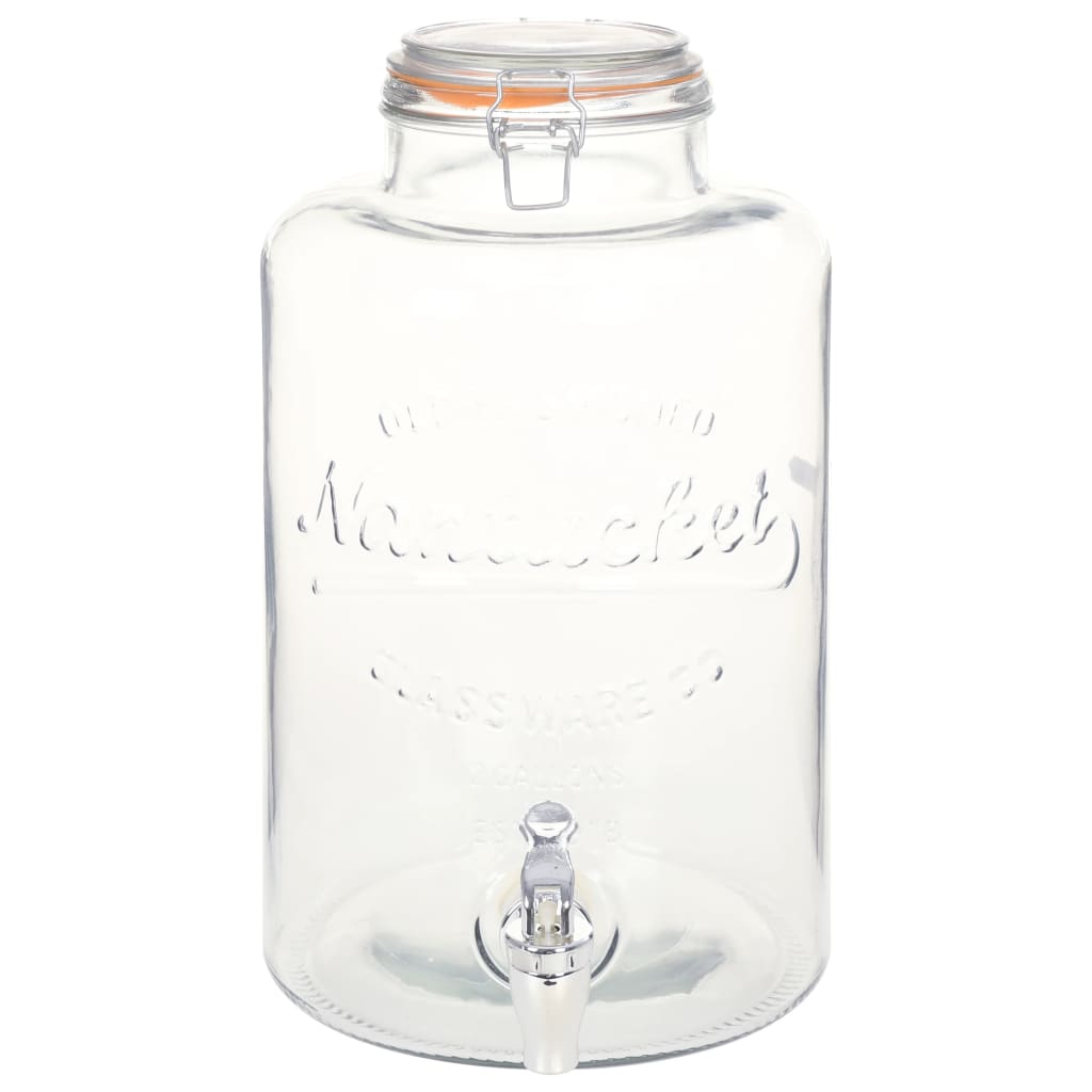 Wasserspender Xxl Mit Zapfhahn Transparent 8 L Glas - Fuer Daheim