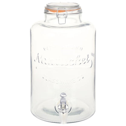 Wasserspender Xxl Mit Zapfhahn Transparent 8 L Glas - Fuer Daheim