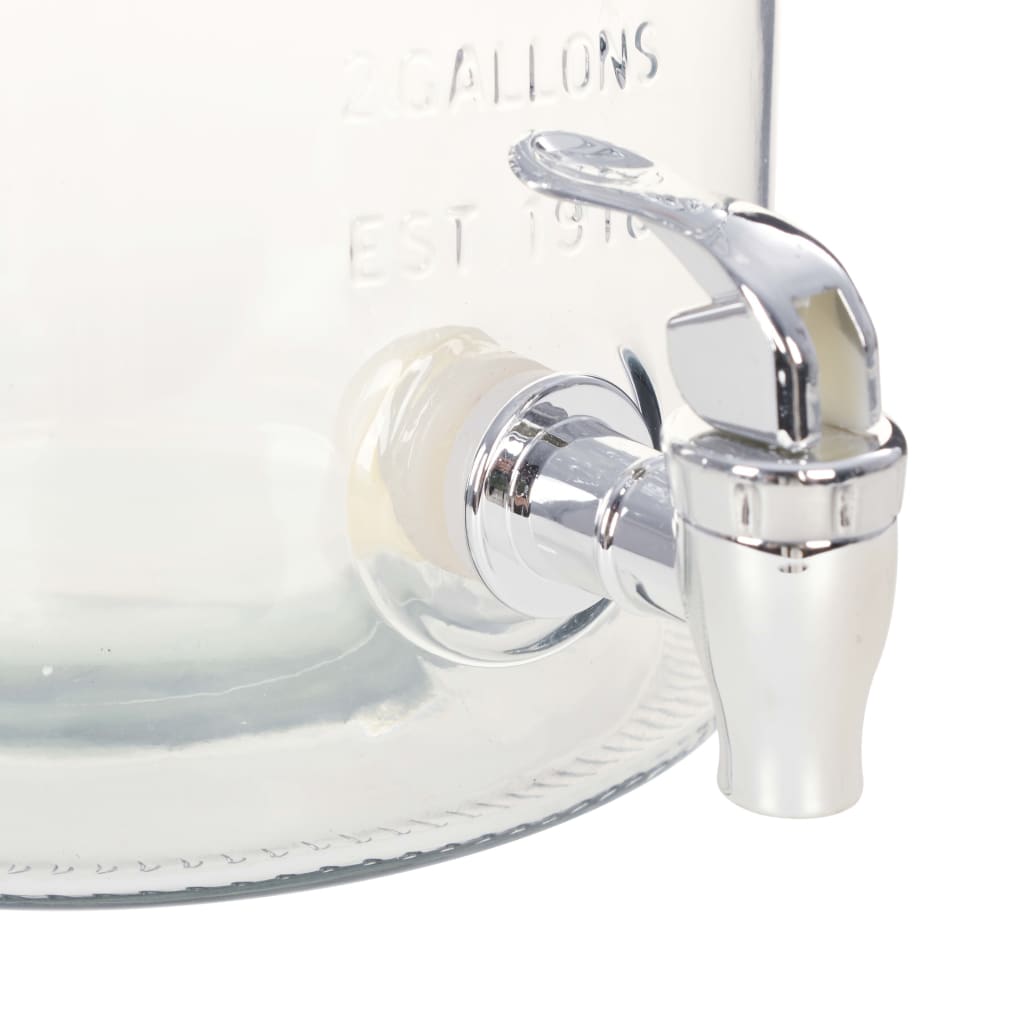 Wasserspender Xxl Mit Zapfhahn Transparent 8 L Glas - Fuer Daheim