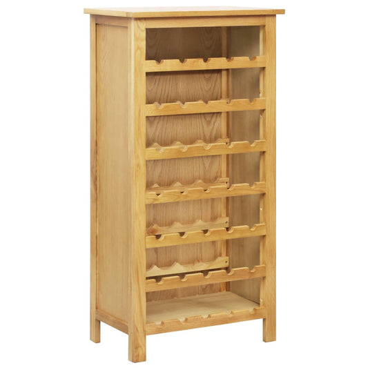 Weinschrank 56 X 32 X 110 Cm Massivholz Eiche Braun - Fuer Daheim