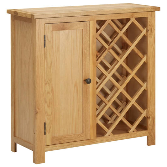 Weinschrank Für 11 Flaschen 80 X 32 X 80 Cm Eiche Massivholz Braun - Fuer Daheim