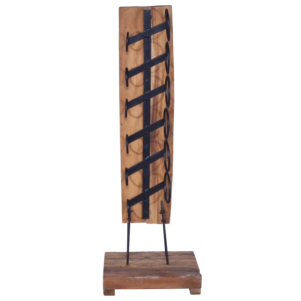 Weinständer Für 6 Flaschen 35X35X100 Cm Massivholz Teak - Fuer Daheim