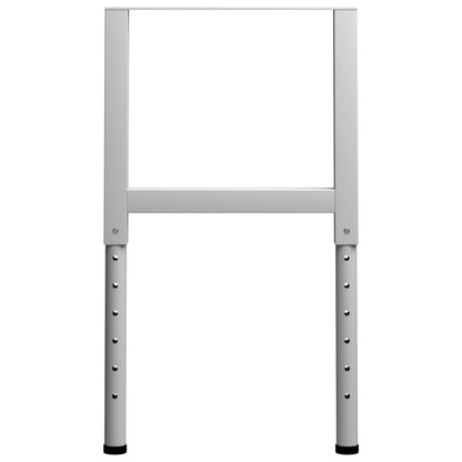 Werkbankgestell Verstellbar 2 Stk. Metall 55X(69-95,5) Cm Grau 55 x 95.5 cm - Fuer Daheim