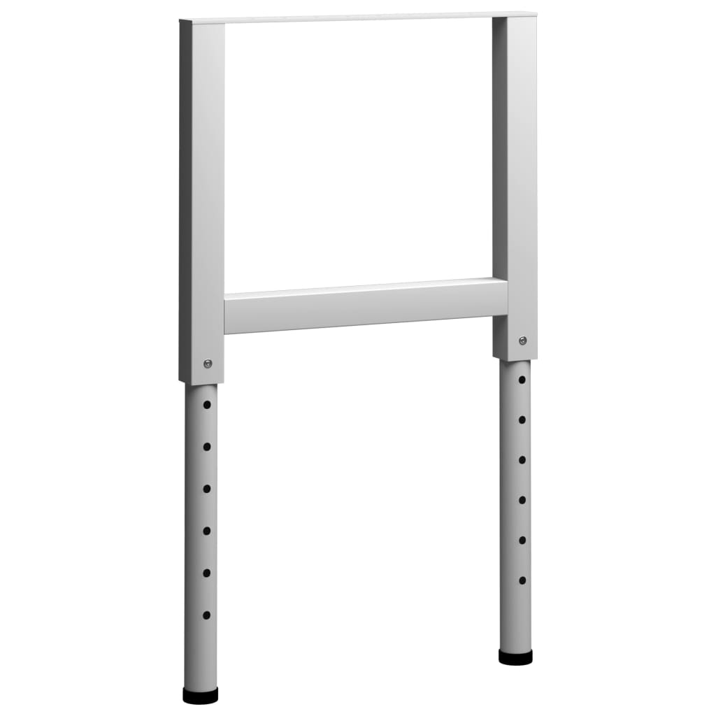 Werkbankgestell Verstellbar 2 Stk. Metall 55X(69-95,5) Cm Grau 55 x 95.5 cm - Fuer Daheim