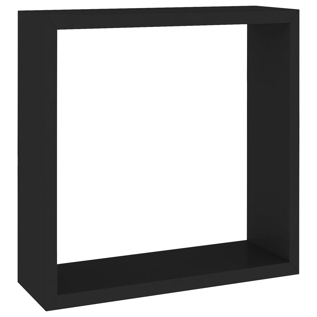 Würfelregale 3 Stk. Schwarz Mdf 30 x 10 x 30 cm - Fuer Daheim